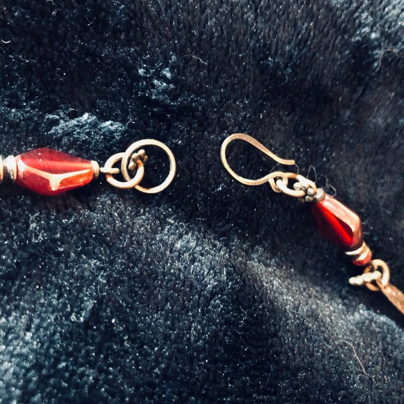 🤶🎁Stunning Handcrafted Artisan Burgundy original Necklace and Earring Set - Picture 8 of 10